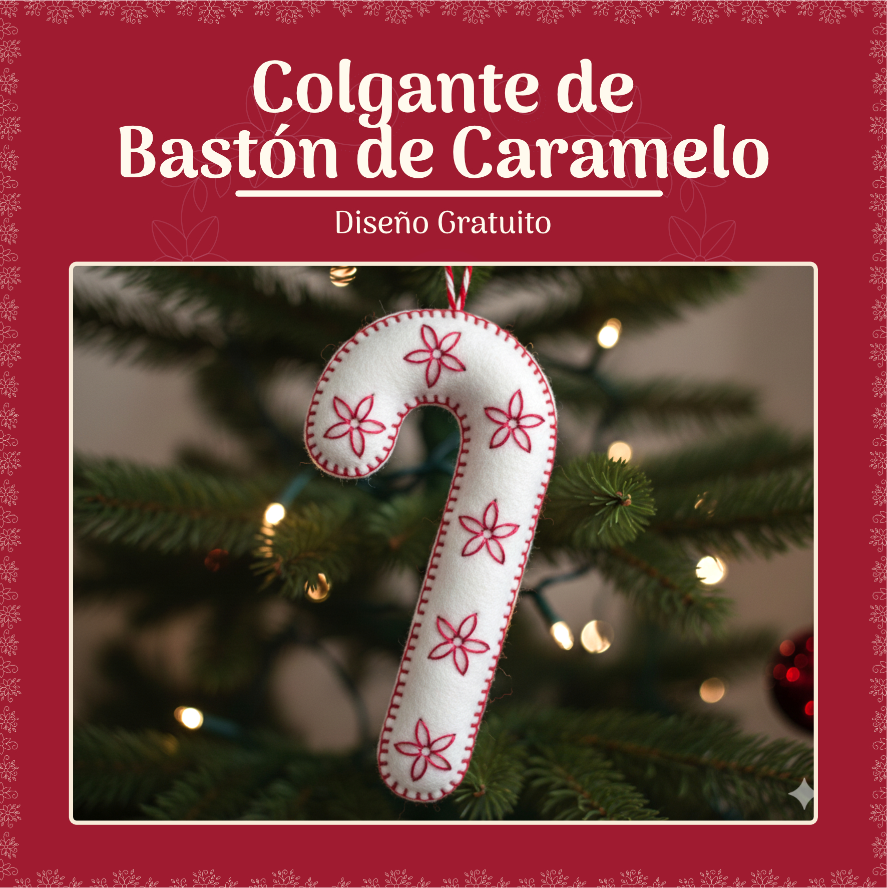 Colgante de Bastón de Caramelo