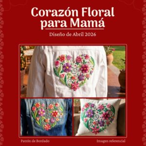 Patrón de Corazón Floral para Mamá